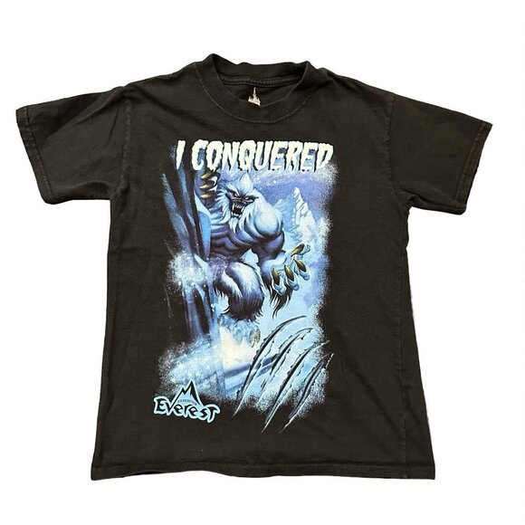 Disney World Expedition Everest Graphic T Shirt Sz Youth Kids Small Black Yeti - Picture 1 of 5